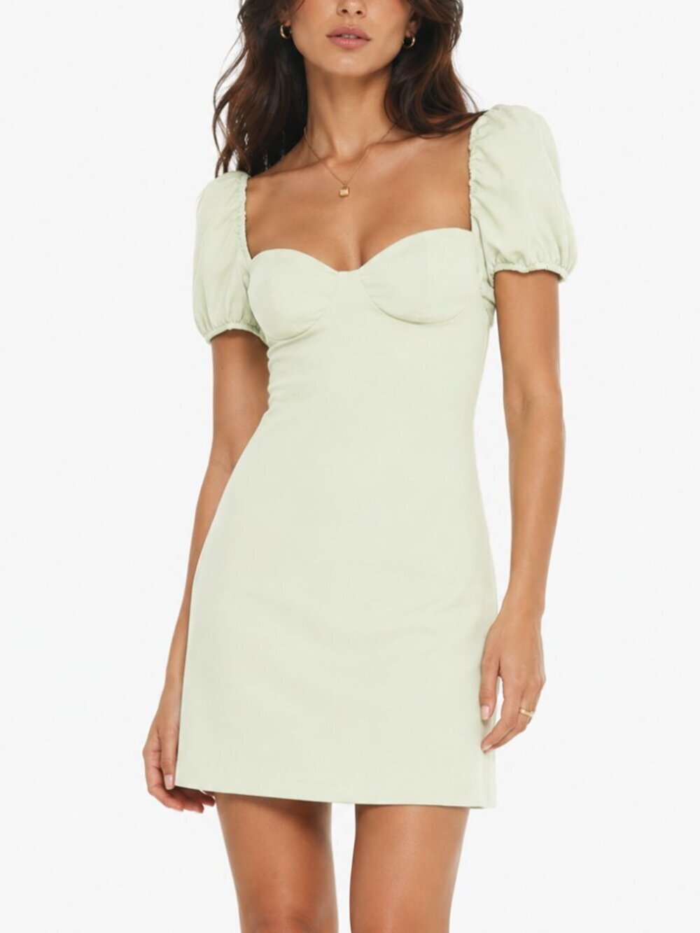 Aritzia Wilfred New Novella Shortsleeve Dress NWT Rainwash Green Size 4